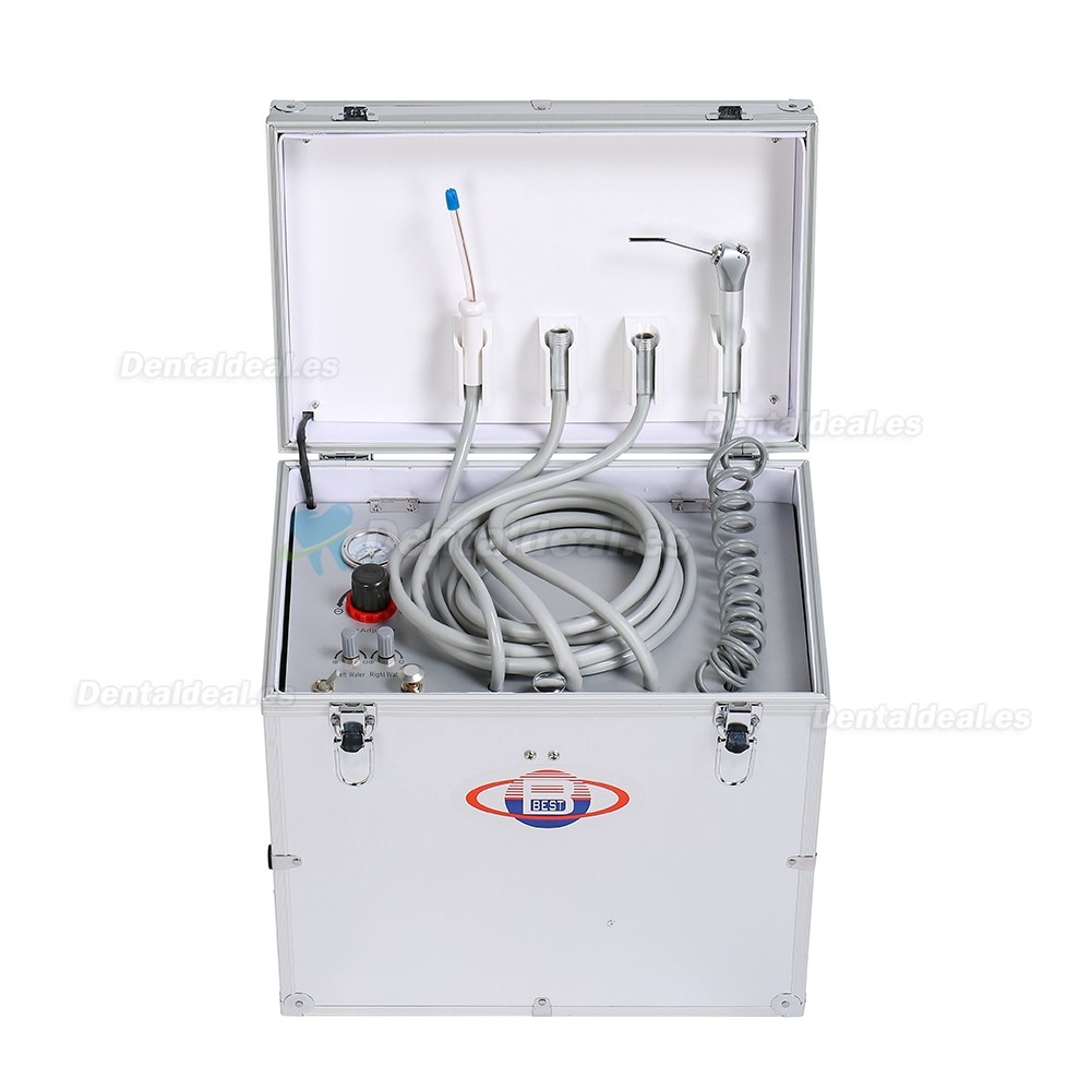 BD-402 Unidad dental portátil+ Compresor de aire + Sistema de succión + Jeringa triple