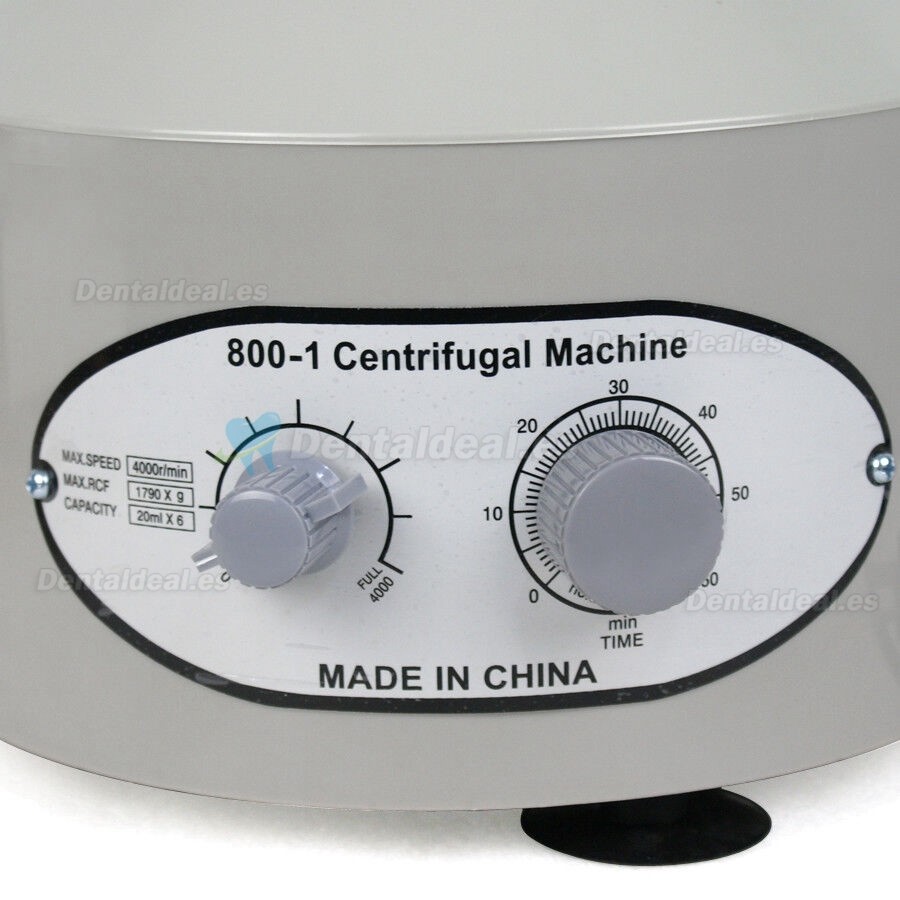 800-1 Máquina centrífuga eléctrica laboratorio práctica médica industrial 4000 rpm 20 ml x 6