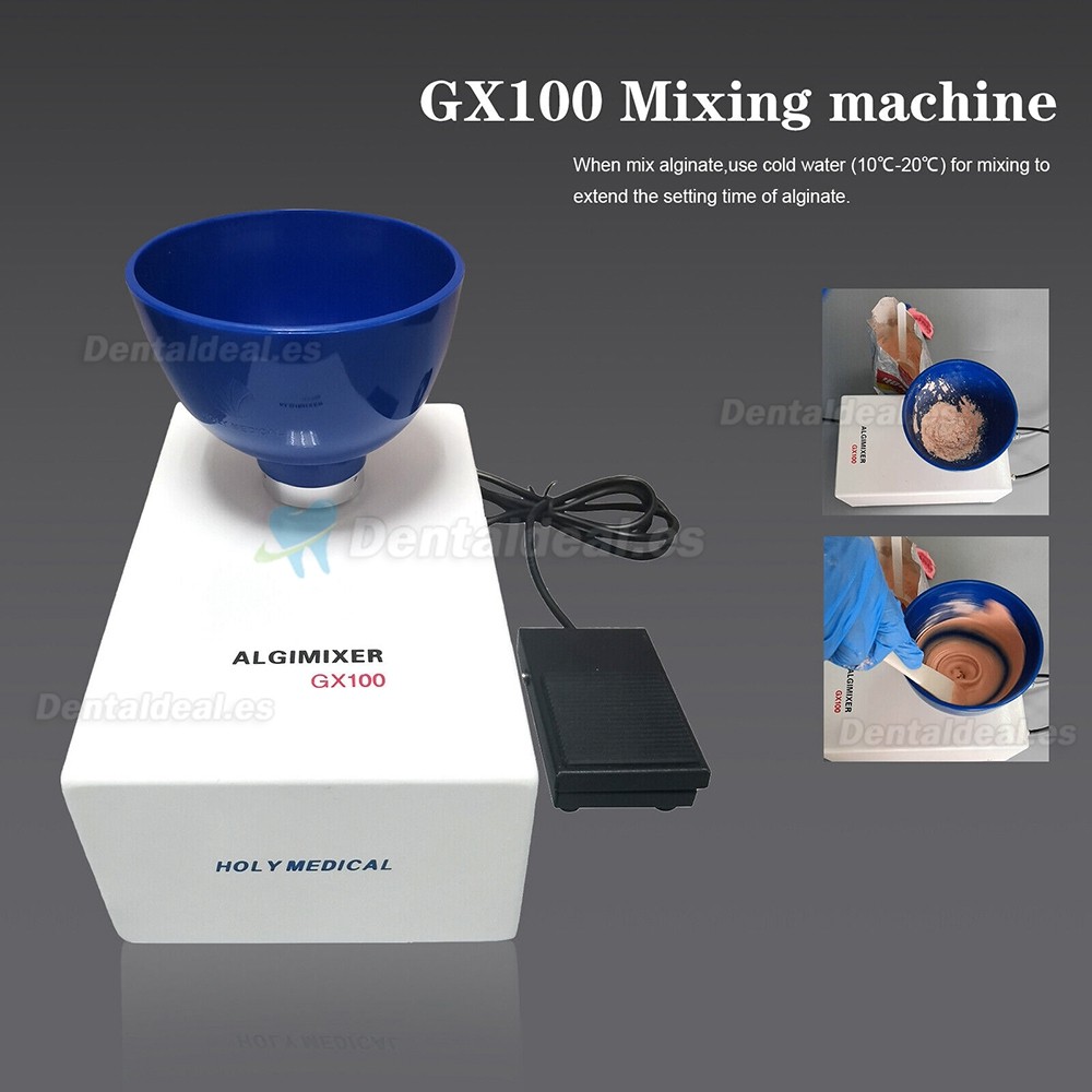 GX100 Mezclador de alginato para laboratorio dental máquina mezcladora de alginato control por pedal