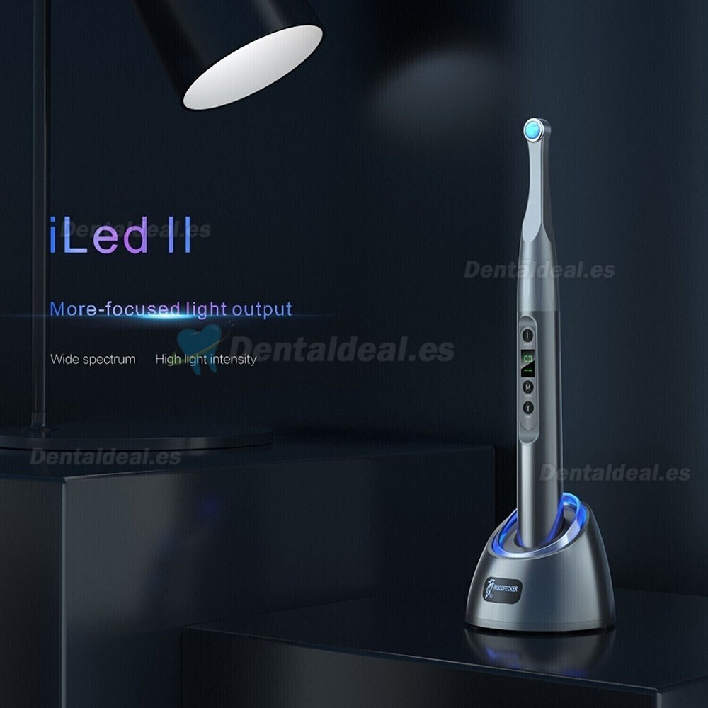 Woodpecker iLED II  Lampara fotocurado inalámbrica LED 1 segundo de curado cabezal metálico 3000mW/cm²