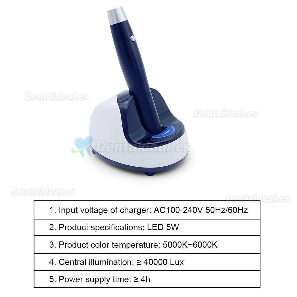 Lámpara de examen recargable LED con luz de inspección dental portátil KWS KD-2005W-3 5W