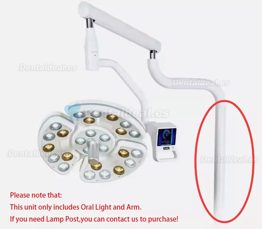 P138 Lámpara quirúrgica LED dental montada en poste para sillón dental con sensor de pantalla táctil