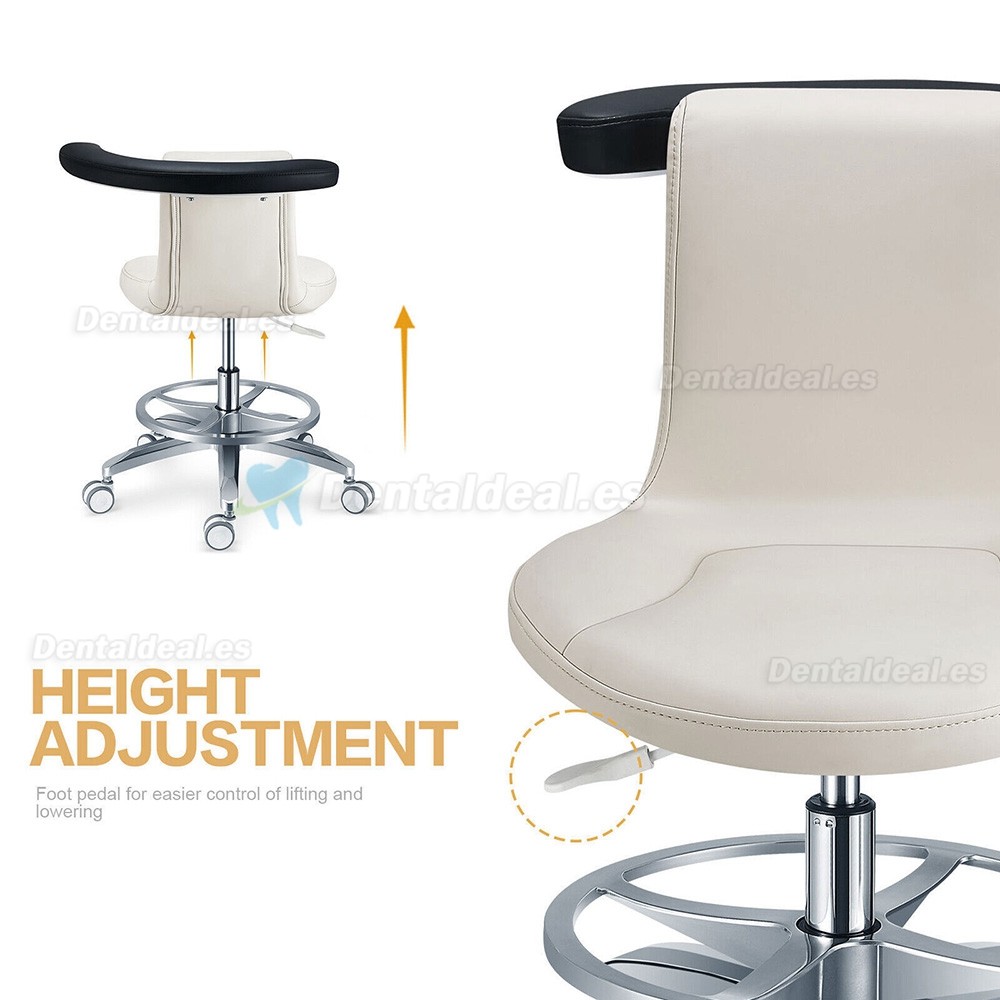 PLST-061 Taburete ergonómico ajustable giratorio para asistente de operador dental médico y enfermera