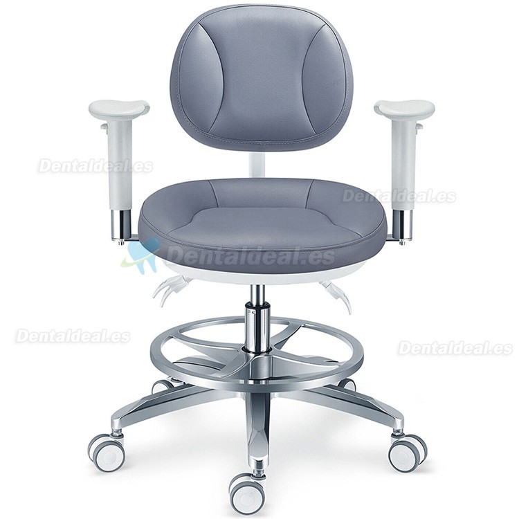 PLST-08 Serie Taburetes ergonómicos ajustables para dentistas con reposabrazos y respaldo