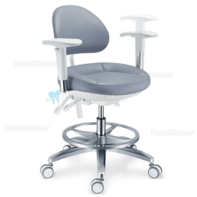 PLST-08 Serie Taburetes ergonómicos ajustables para dentistas con reposabrazos y respaldo