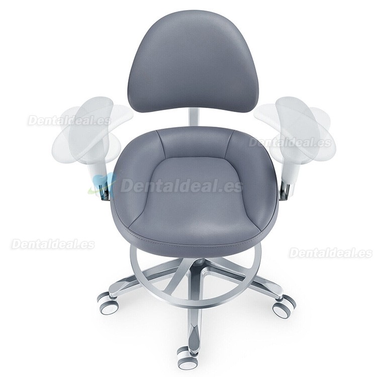 PLST-08 Serie Taburetes ergonómicos ajustables para dentistas con reposabrazos y respaldo