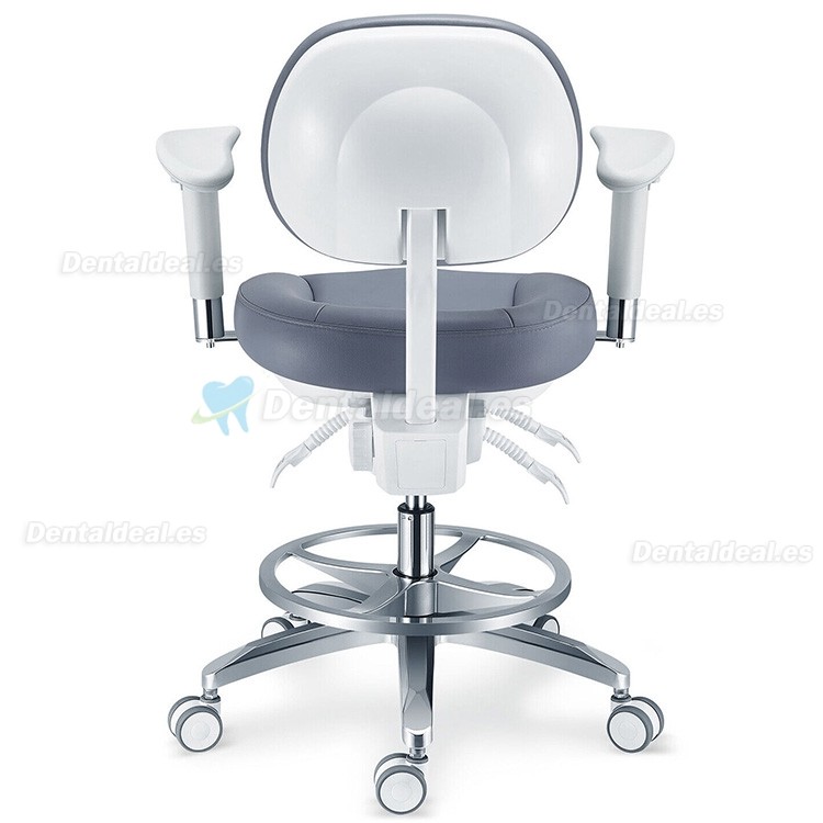 PLST-08 Serie Taburetes ergonómicos ajustables para dentistas con reposabrazos y respaldo