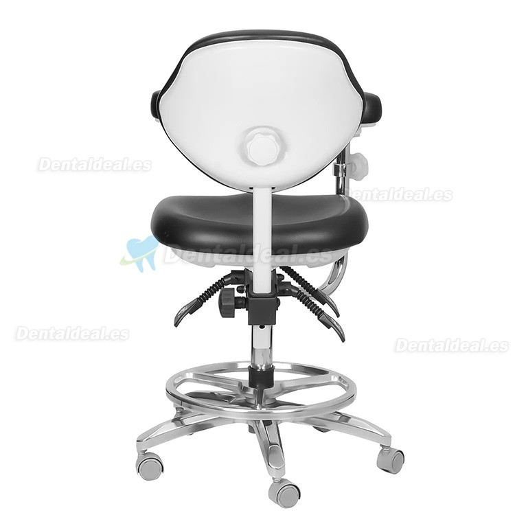 QY-600M-B2 Taburete dental ergonómico ajustable para asistente médico con reposabrazos giratorio de 360°