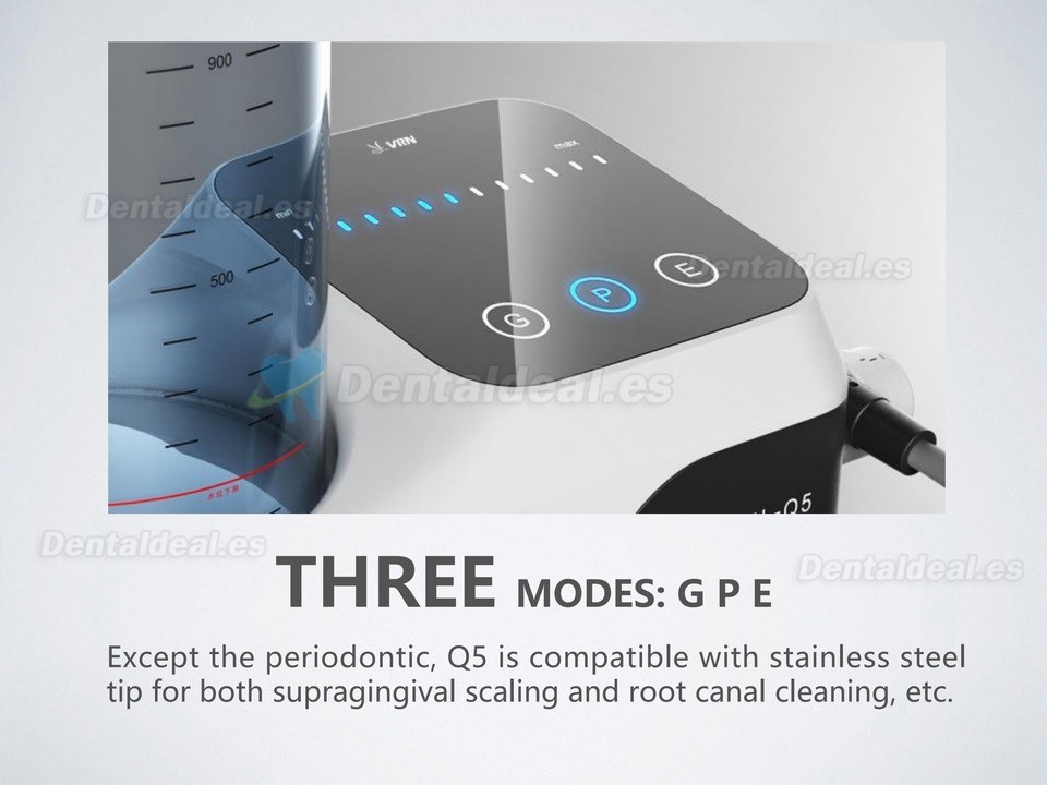 VRN-Q5 Escalador ultrasónico dental con pieza de mano LED sistema de terapia periodontal indoloro