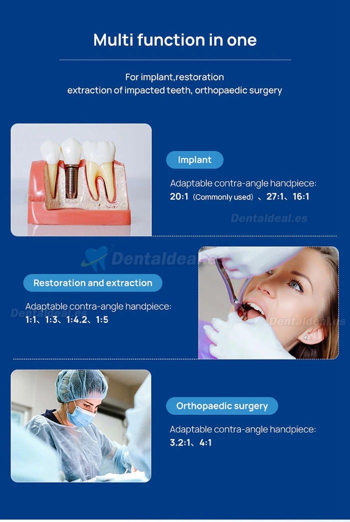 YAHOPE IMPLANT Surg Motor sin escobillas quirúrgico para implantes dentales con contraángulo LED 20:1